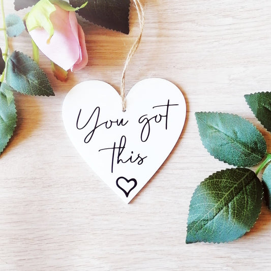 you got this gift white acrylic positive message gift be kind friend gift