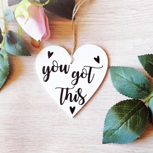 you got this gift white acrylic positive message gift be kind friend gift